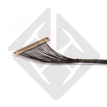 Flexible cable for DJI Mavic Air drone's video gimbal, with multiple wires connected to a flat connector.