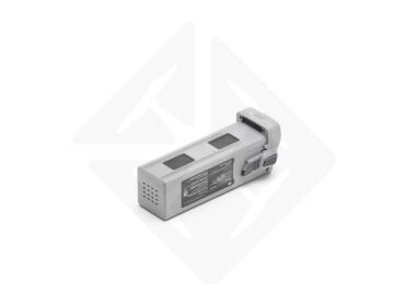 Drone battery pack isolated on white background, showing details.