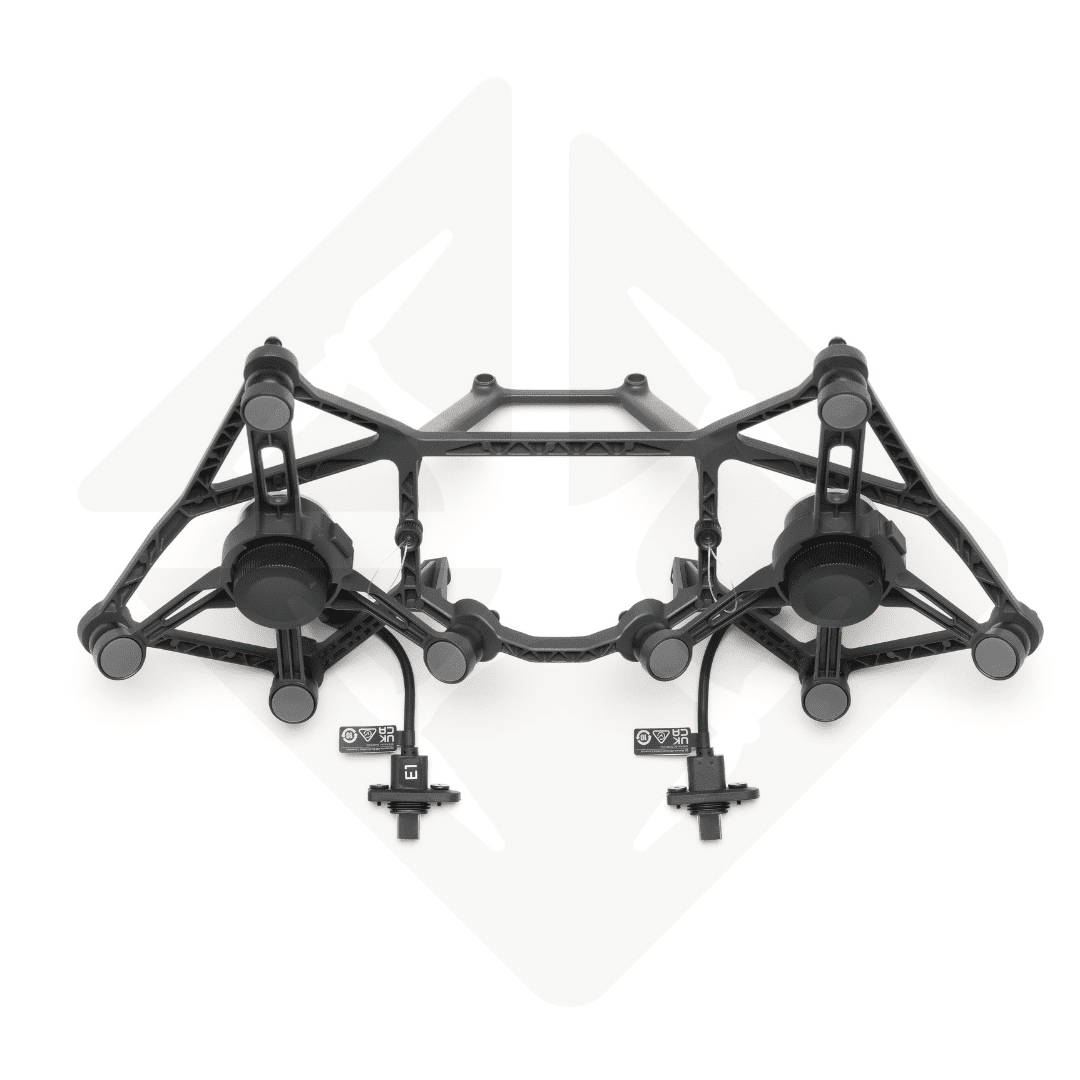 Schwarze komplexe Struktur aus technischem Material.