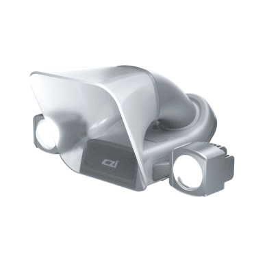 Moderne witte spotlight met LED-verlichting.