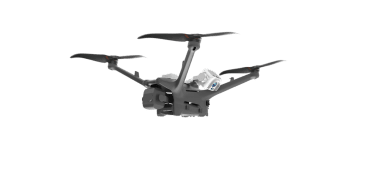 MetScan Nano 1D sur drone DJI, autre vue de trois quarts