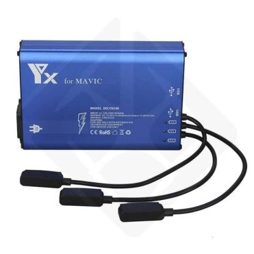 Chargeur 5 en 1 pour drone DJI Mavic Pro avec plusieurs ports de connexion.