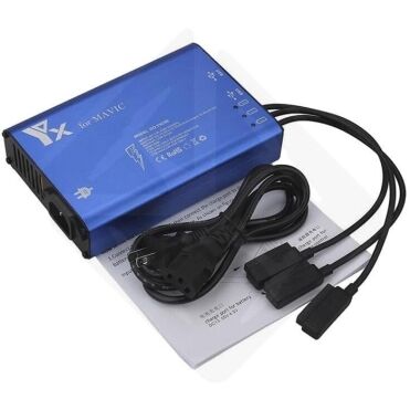 Chargeur 5 en 1 pour drone DJI Mavic Pro avec câbles et mode d'emploi.