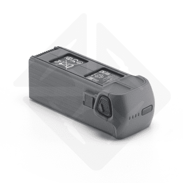 Batterie gris foncé pour drone avec indicateurs de charge.