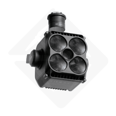 Zenmuse quad-sensor drone camera in close-up.