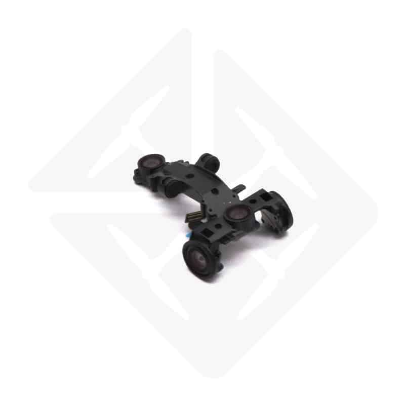 Schwarzes Radsystem für die Drohne DJI Mavic 2 Pro mit vier Rädern und einem zentralen Rahmen.