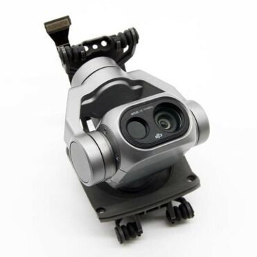 Caméra DJI Mavic 2 Enterprise Dual avec deux objectifs montés sur un support.