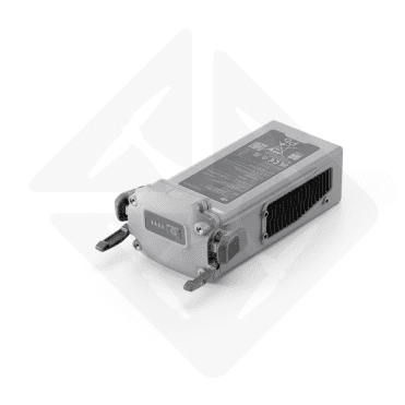 Batterie de drone DJI Matrice 4D avec des connecteurs et des informations techniques visibles sur le dessus.