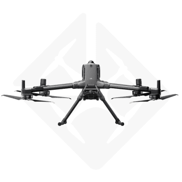 Drone noir quadricoptère en vol