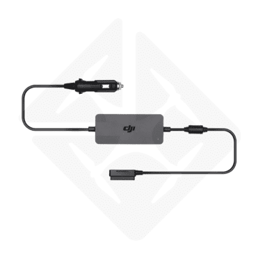 Chargeur auto pour drone avec deux câbles.