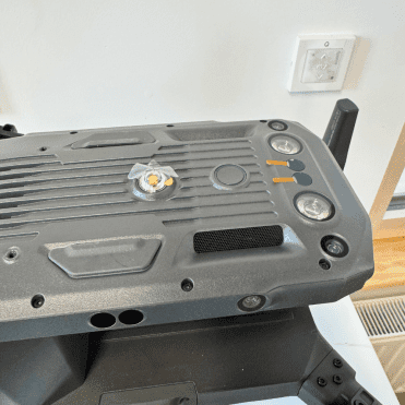 Close-up of the DJI remote controller