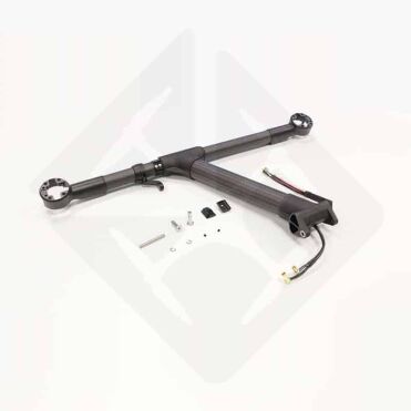 Replacement carbon arm for the DJI Inspire 2 drone with accessories and screws.