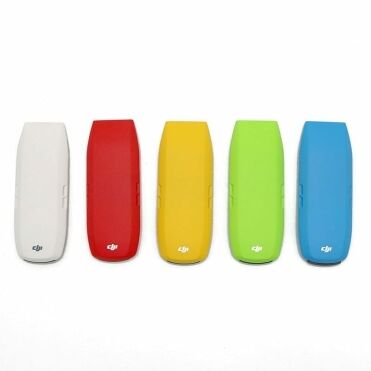 Cinq couvercles supérieurs de drone DJI Spark en différentes couleurs : blanc, rouge, jaune, vert et bleu.