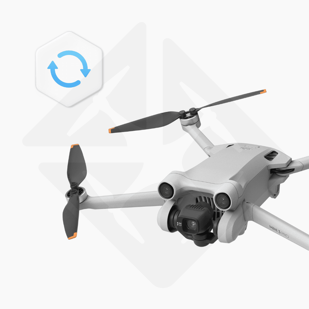 Drone moderne avec icône de mise à jour.